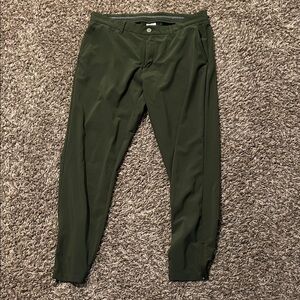 Men's Olive Green Stretch Chinos